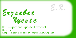 erzsebet nyeste business card