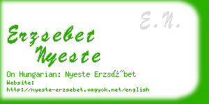 erzsebet nyeste business card